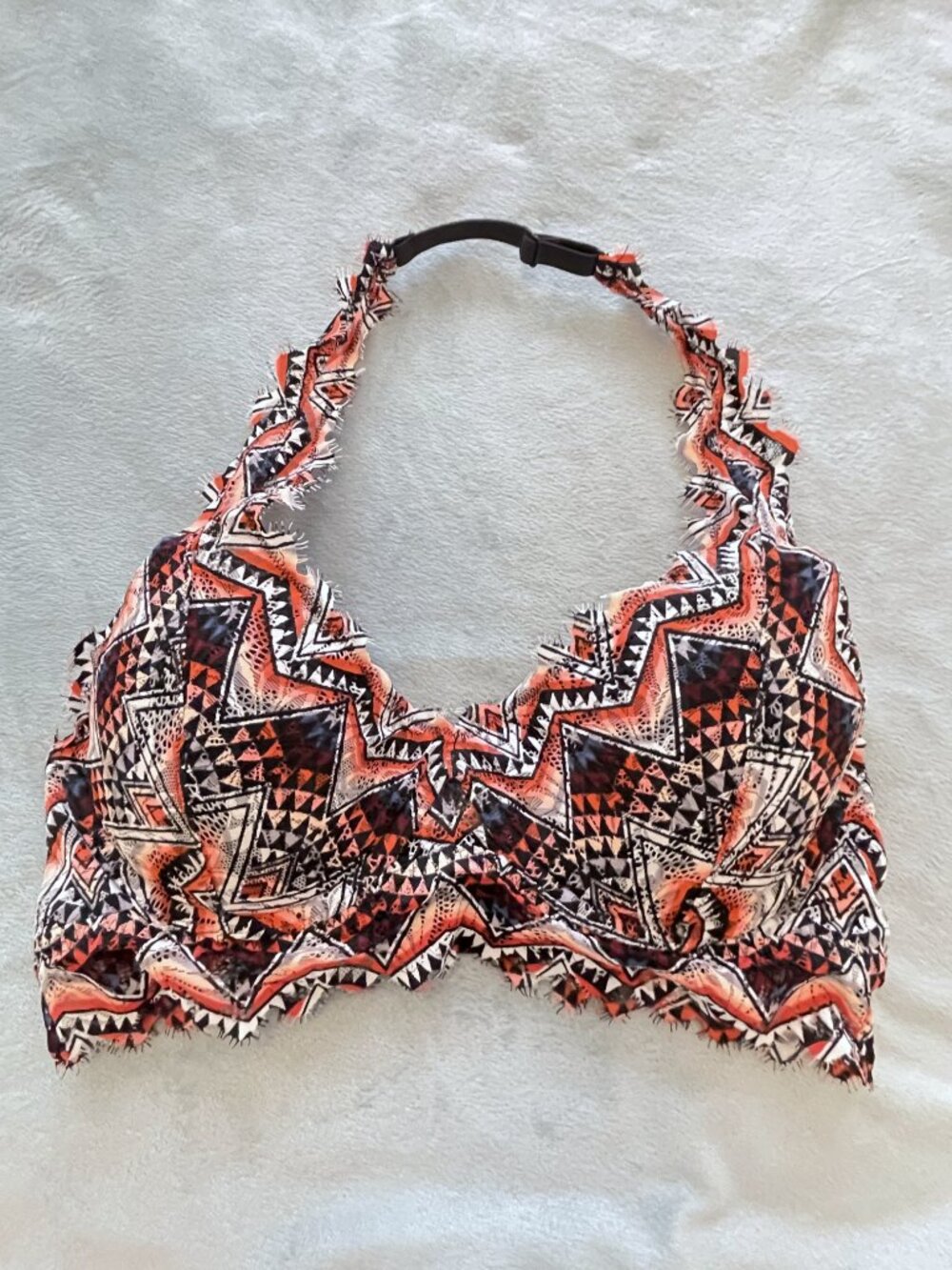 New Victoria's Secret PINK Lace Halter Bralette Bra Geometric Aztec Medium - Picture 4 of 11